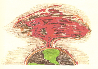 Illustration for article titled 1970s Children Draw Robot Presidents and Nuclear Apocalypse